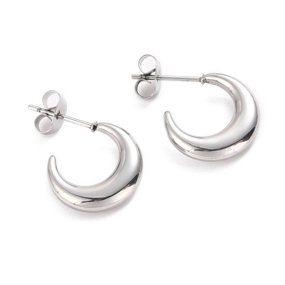 Moon Hoop Earrings - Ideal Birthday or Christmas Gift