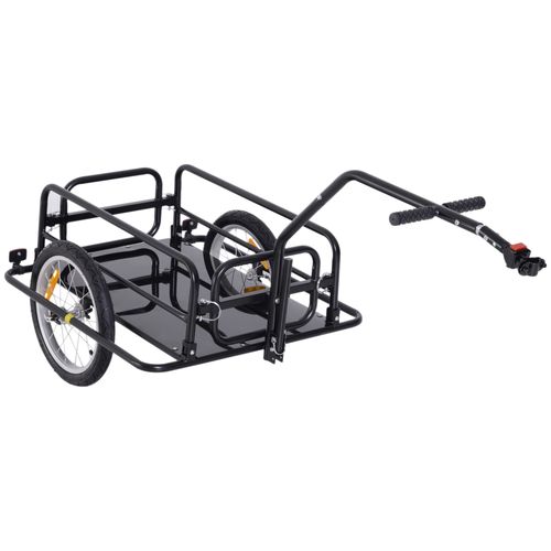 Folding Bicycle Cargo Storage Cart and Luggage Trailer with Hitch