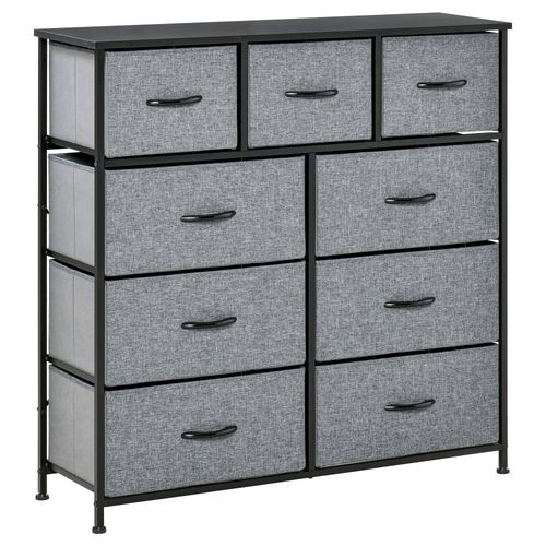 9 Drawers Storage Chest Dresser Organizer Unit w/ Foldable Bin
