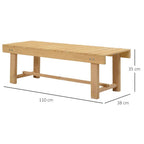 2-Seater Outdoor Garden Fir Wood Patio Bench