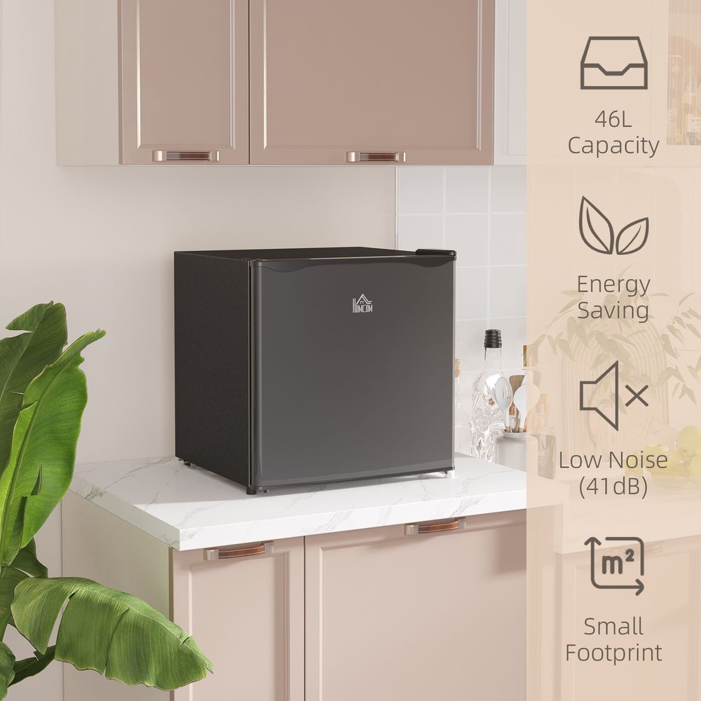 46L Counter Top Fridge with Chiller Box - for Bedrooms and Offices - Black