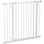 Wide Dog Gate: Pressure Fit Stair Gate with Door, 75-95cm, White