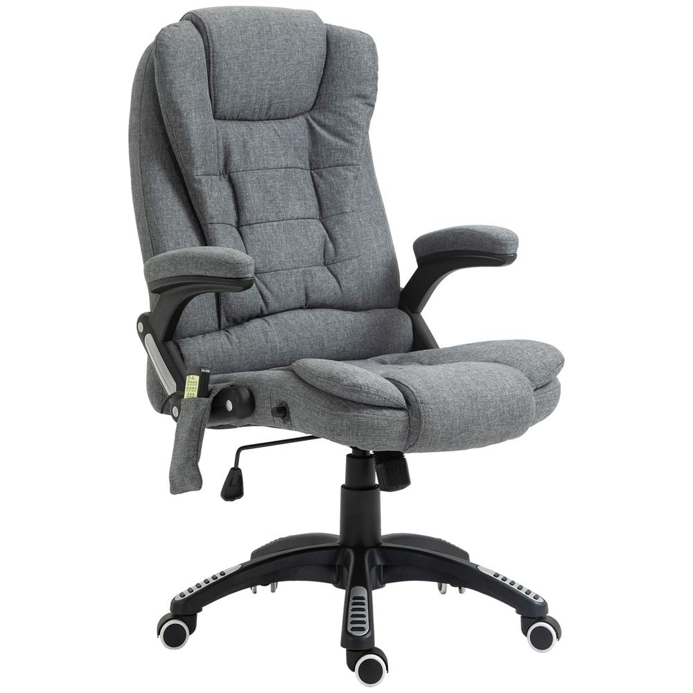 Gray Massage Chair w/ Heating, Reclining, & Headrest