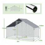 Galvanized Chicken Run with Cover - Keep Your Chickens Safe and Happy Outdoors