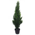 UV Resistant 90cm Artificial Cedar Cypress Topiary - Lifelike Foliage - Indoor/Outdoor - Strong & Durable