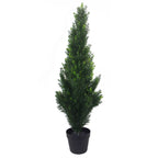 UV Resistant 90cm Artificial Cedar Cypress Topiary - Lifelike Foliage - Indoor/Outdoor - Strong & Durable