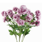 Pack of 6 x 70cm Pink Artificial Carnation Stem - 24 Flowers in Pink