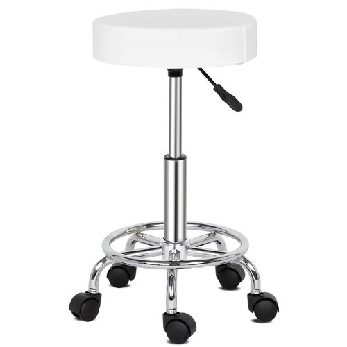 Round Stool Ha Feet Rotation Bar Stool White