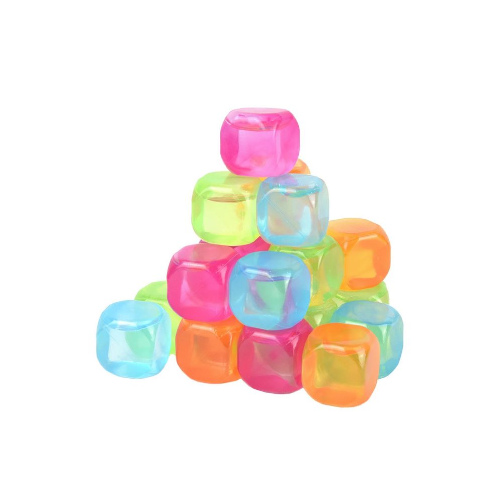 Multi-Packs Frozen Cold Drink Freezer Chilled Reusable Fast Freeze Water Filled Ice Cubes for Drinks - Ideal for BBQ Parties, Summer Picnics or General Use - Multicoloured