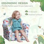 Cartoon Flannel Kids Armchair - Non-slip, Wooden, - for Ages 18-36 Months