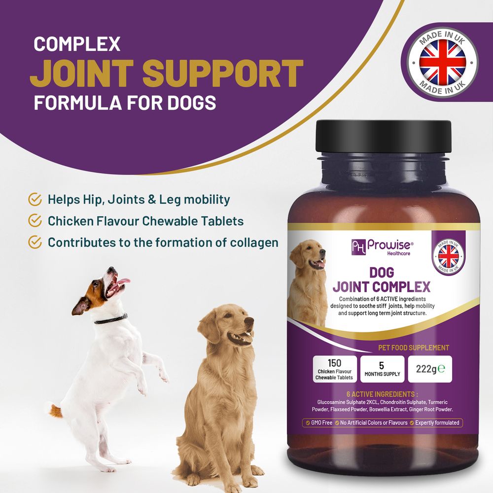 Dog Joint Support 150 Chicken Chewable Tablets 5 Months Supply - UK Made