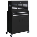 Top Chest and Roller Cabinet Combo Metal Tool Cabinet on Wheels