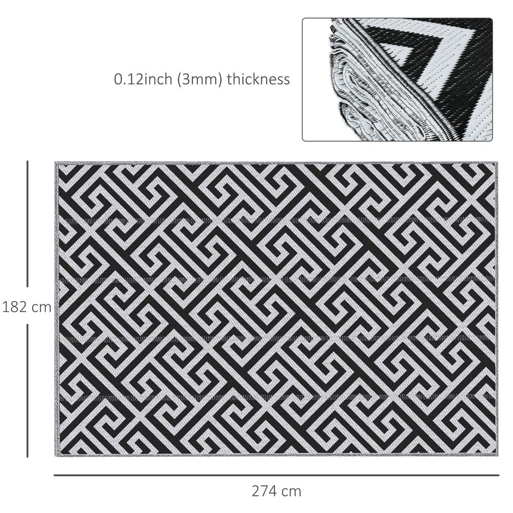 182x274cm Reversible Outdoor Rug - Portable & Durable - for RV Camping & More!
