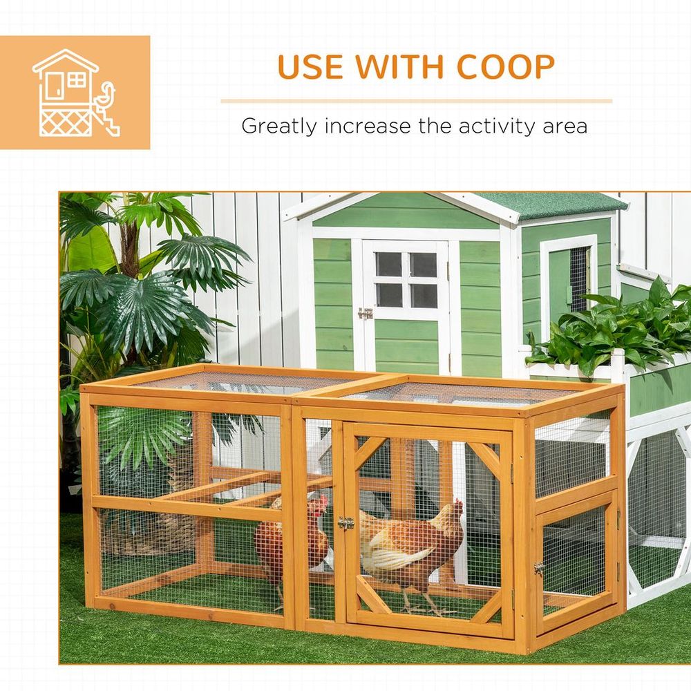 Spacious Wooden Chicken Coop - Perches, Doors - 2-4 Chickens - Secure