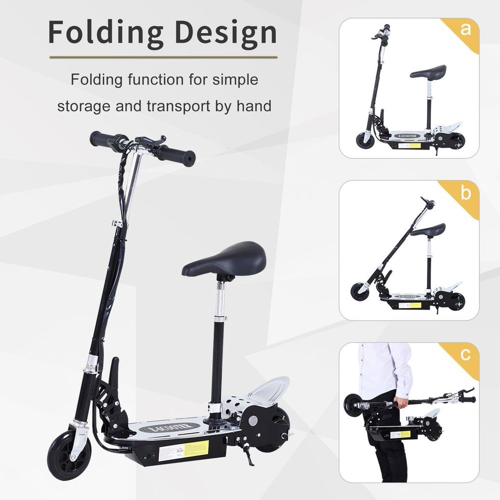 Teen Foldable Electric Scooters 120W w/ Brake Kickstand - High Quality