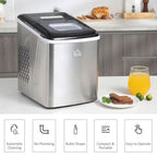Portable Ice Maker - 12kg Capacity - Self-Cleaning - Home Ice Machine - Black