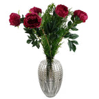 35cm Smoke Grey Bubble Vase - Exquisite Handcrafted Glass - for Real & Artificial Flowers