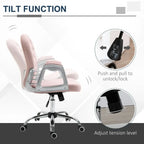 Luxury Pink Diamond Tufted Office Chair - Ergonomic, Padded, Swivel