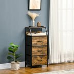 Stylish Industrial 3 Drawer Cabinet - Functional Storage & Display Shelves
