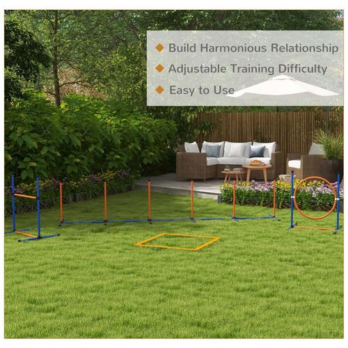 4 Pcs Dog Agility Training Equipment, Dog Outdoor Games w/ Carry Bag