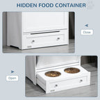 Pet Feeder Station Dog and Cat Food Storage Feeding Station Food Cabinet