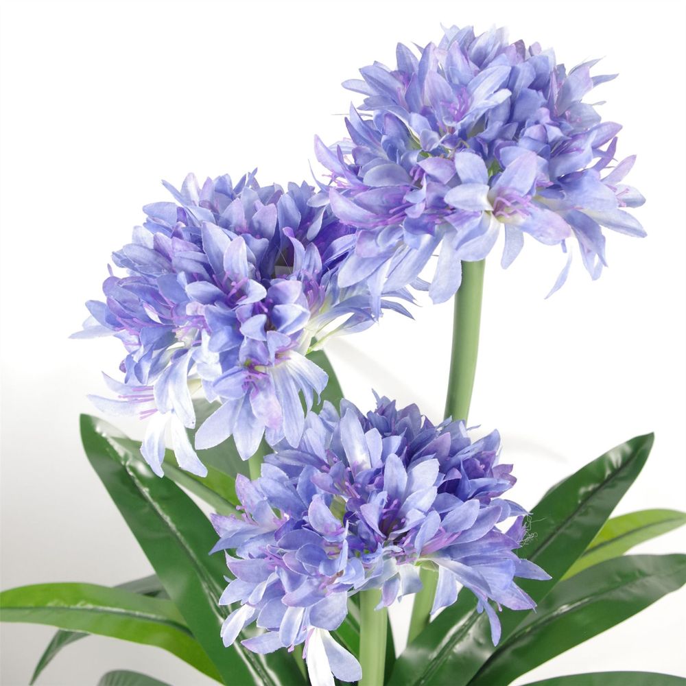 Artificial Agapanthus - 90cm Blue Flower with Pot