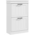 Slim Shoe Storage Cabinet with 2 Flip Drawers for Entryway