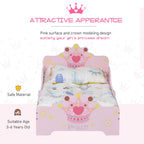 Kids Wooden Princess Crown Bed with Safety Side Rails - Design