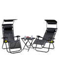 Zero Gravity Garden Chairs & Table - Adjustable, Folding, Comfortable, Durable & Stylish Furniture Set