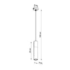 Modern Pendant Lamp: Steel & Concrete Design - GU10
