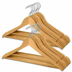 20-Pack X20 Wooden Coat Hangers - Suit Garment Clothes - Space Efficient