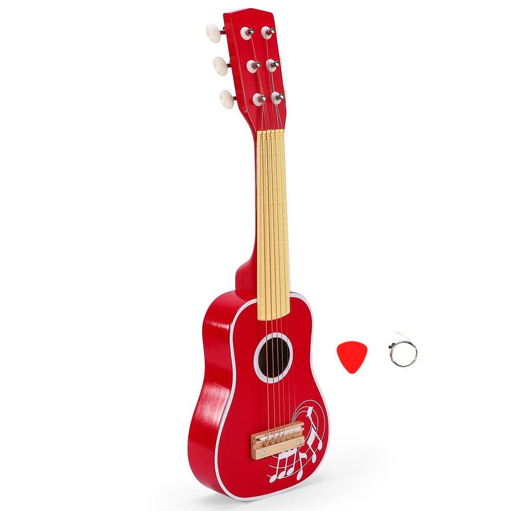 Red Guitar - Hours of Creative Playtime, Realistic Design, Quality, Ideal Gift