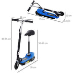 Outdoor Ride On Powered Scooter for kids Sporting Toy 120W Motor Bike 2 x 12V Battery - Blue