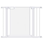 Pressure Fit Safety Gate for Doorways and Staircases, Dog Gate w/ Auto Closing Door, Pet Barrier for Hallways w/ Double Locking, Openings 75-103CM - White
