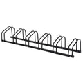 6 Bike Parking Rack Locking Storage Stand Holder Floor Wall Mount Black