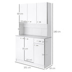 Freestanding Kitchen Cupboard, Storage Cabinet with Doors, Drawer