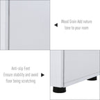 2-Tier Locking Office Storage Cabinet - Organize Files & Papers - White