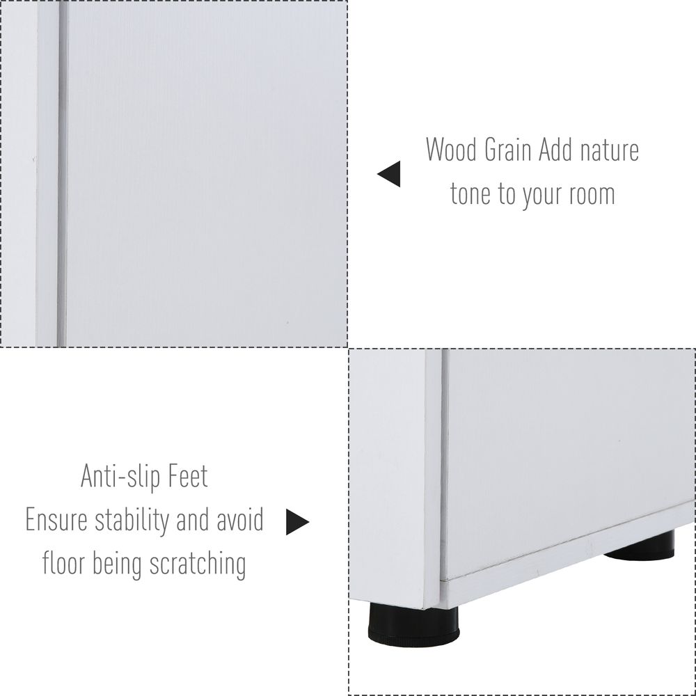 2-Tier Locking Office Storage Cabinet - Organize Files & Papers - White