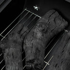 Steel 2-Grill Charcoal BBQ w/ Wheels - Black