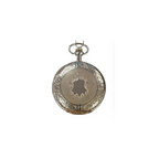 Jakob Strauss Classic Silver Tone & 12 Inch Brass Chain Pocket Watch - NEEDS RE-BATTERY