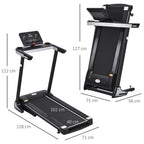 High-Speed Folding Treadmill - 500W Motor, 12km/h, Preset Programs