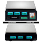 ACS-30 40kg/5g Digital Price Computing Scale for Vegetable UK Plug Silver & Black