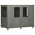 Large Dog Crate Cage - Indoor End Table Kennel, Grey