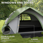4-5 Man Camping Tent - 3000mm Waterproof - Green