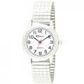 Ladies Bold Number White Dial Expander Bracelet Watch