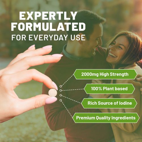 Sea Kelp 2000mg 200 Vegan Tablets - Natural Source of Iodine - Ingredients