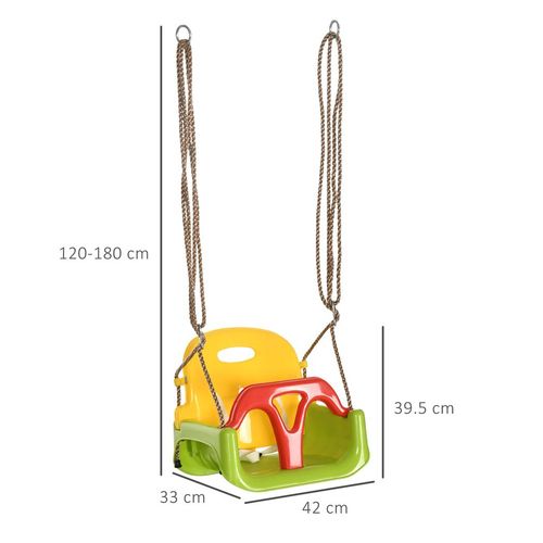 3 in 1 Kids Swing Seat, Adjustable Toddler Swing Chair, Green