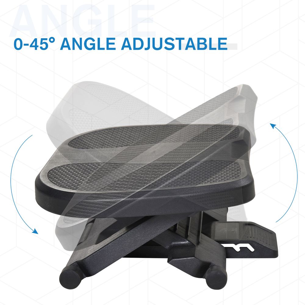 Adjustable Under-Desk Footrest Height Angle Tilt Anti-Slip