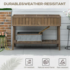 Wooden Raised Bed Container Garden Plant Stand 8 Boxes 110x46x76cm Brown
