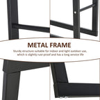 Metal Rust-Resistant Firewood Log Rack Black